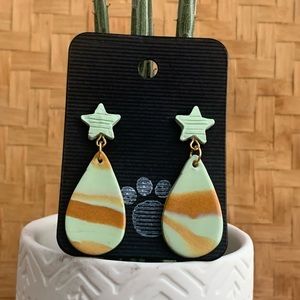 Not Your Average Stars and Stripes Clay Earrings